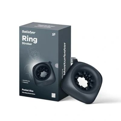 Abbildung von Satisfyer Ring Stroker, 9,5 cm, 12 Vibrationsprogramme, 3 Power Motoren, wiederaufladbar, wasserdicht (IPX7), hautfreundliches Silikon
