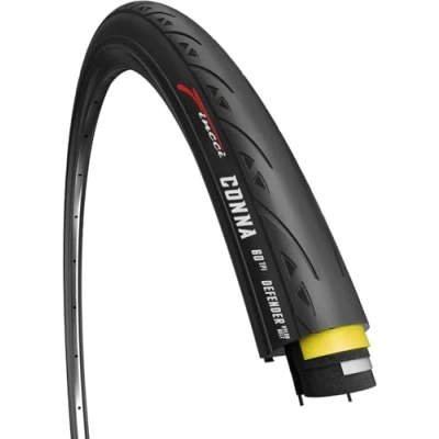 Abbildung von Fincci 700x25c Reifen 25 622 Fahrrad Mantel 60 TPI Faltreifen für Hometrainer Rollentrainer rennrad Fahrradreifen 700 x 25c mit LVL3 Nylonschutz