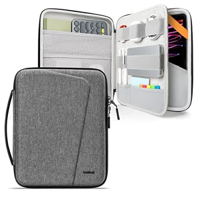 Abbildung von Inateck Hartschalen Tablet Tasche Hülle Kompatibel mit 11 Zoll iPad Pro M4 2024, Air M2 2018 2022 M2/M1, Stoßabsorbierende Tragetasche, Grau
