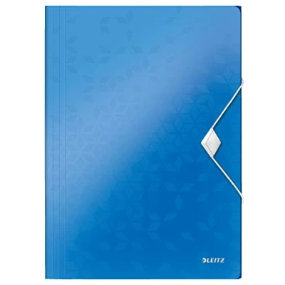 Abbildung von Leitz 45990036 Eckspannermappe wow, A4, PP, blau metallic, 1 Stück