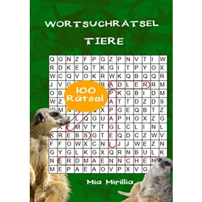 Abbildung von Wortsuchrätsel Tiere: Rätselspaß für Erwachsene, Senioren und Kinder
