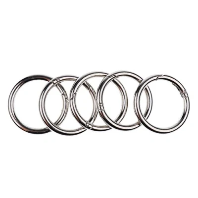 Abbildung von Sharplace Karabiner Schlüsselanhänger 5 Stücke Karabinerhaken Runde Ring Clips für Camping, Wandern oder Reisen Taschenringe, 40mm