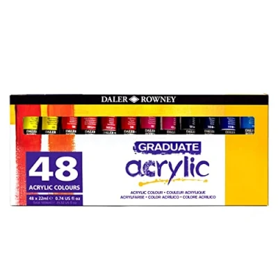 Abbildung von Daler Rowney 123900048 Graduate Acrylfarben Set, 22 ml, 48 Stück