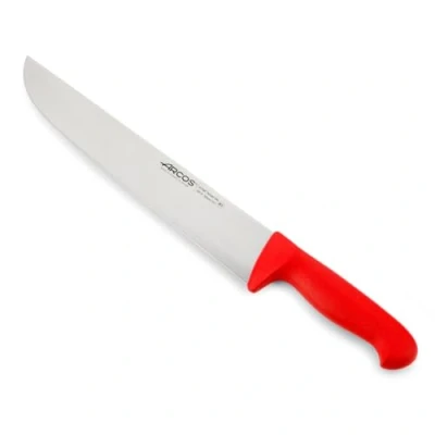 Abbildung von Arcos Serie 2900 Metzgermesser Steakmesser Klinge Nitrum Edelstahl 300 mm HandGriff Polypropylen Farbe Rot