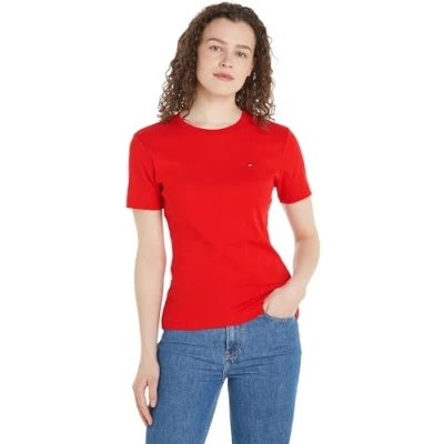Abbildung von Tommy Hilfiger NEW SLIM CODY Tshirt basic, Damen, Größe: XXL, Fierce red