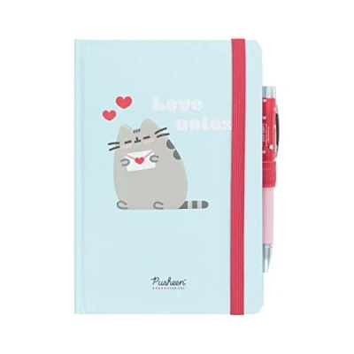 Abbildung von Grupo Erik Premium Notizbuch mit Stift Pusheen Cat A5 Dotted Klein Reisetagebuch zum selberschreiben Bullet Journal Tagebuch Mädchen und Jungen