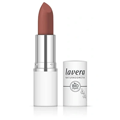 Abbildung von lavera Comfort Matt Lipstick Cayenne 01 Intensive Farbe Mattes Finish Angenehmes Tragegefühl Bis zu 6 Stunden Halt vegan Naturkosmetik (1x 18,2 g)