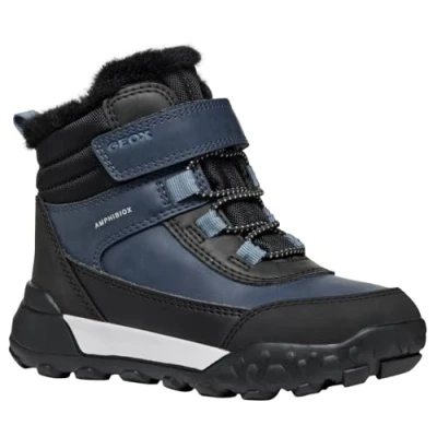 Abbildung von Geox Trekkyup BOY ABX Snowboot/Winterstiefel für Kinder, Größe: 39, Denim/black Schuhe