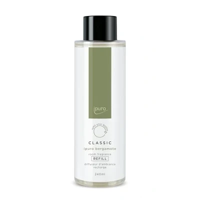 Abbildung von ipuro Classic Raumduft Nachfüllflasche BERGAMOTE 240ml Raumerfrischer, Asiatische Frische mit grüner Limette &amp; Zitronengras Nachfüller für Diffuser Stäbchen Lufterfrischer Refill