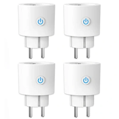 Abbildung von ANTELA WLAN Smart Steckdose mit Strommessung 16A, Home kompatibel Alexa/Google Home, Stromverbrauch Messen, Sprachsteuerung, APP Fernsteuerung, 2,4GHz, 4 PCs