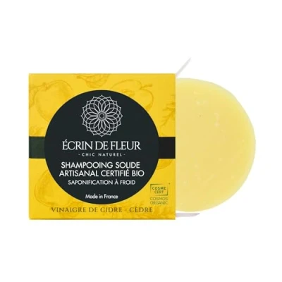 Abbildung von Écrin de Fleur Bio Haarseife Apfelessig mit zedernholzöl, 1x55g