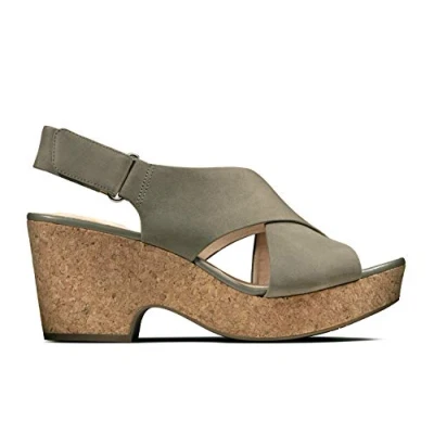 Abbildung von Clarks Damen Maritsa Lara Slingback Sandalen, Beige (Sage Nubuck Sage Nubuck), 38 EU