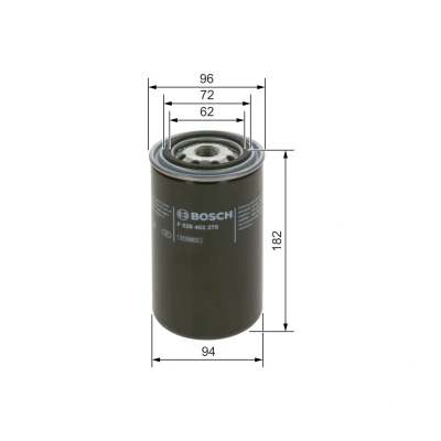 Abbildung von BOSCH F 026 402 275 Kraftstofffilter Anschraubfilter