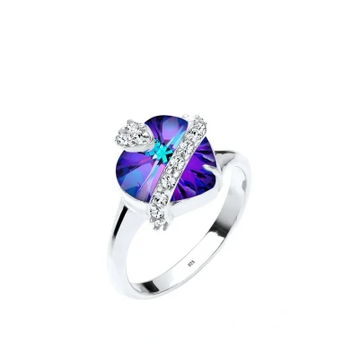 Abbildung von Elli HERZ Ring, Damen, Größe: 54, Violett