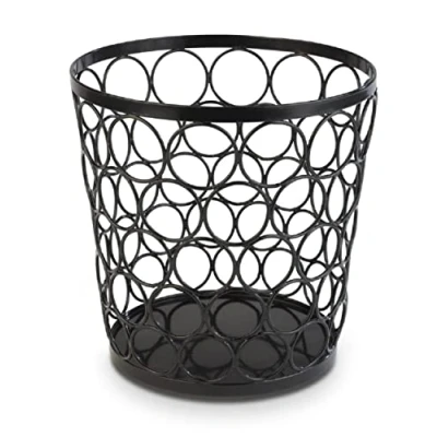 Abbildung von APS Brotkorb/Obstkorb „Basket&quot;, stilvoller Buffetkorb aus Metall, schwarz, Ø 21 cm, cm Höhe, Profiqualität