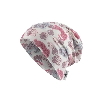 Abbildung von Sterntaler Beanie Leopard Kindermütze aus Flammgarnjersey für Mädchen mit UV Schutz 50+ Leichte Mütze Leoparden Aufdruck schützt den Kopf an heißen Tagen vor der Sonne ecru, 53