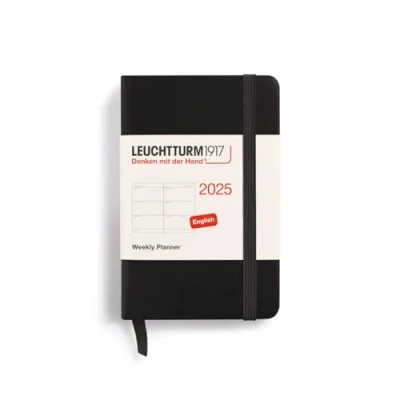 Abbildung von LEUCHTTURM1917 370674 Wochenkalender 2025, Mini A7 Hardcover 12 Monats Planer, liniert Schwarz, Englisch