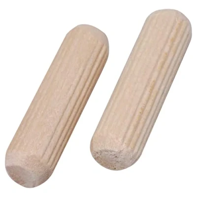 Abbildung von SKIR&#039;CO (50 Stück) Holzdübel 8 x 30 mm, gerillte Holzdübel, geriffelte Stifte für Möbel, Dübel