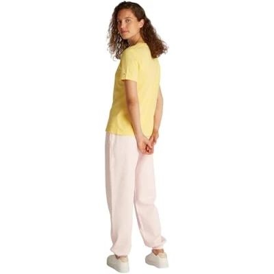 Abbildung von Tommy Hilfiger Contrast FLAG TEE Tshirt basic, Damen, Größe: Small, Citronella