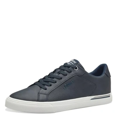 Abbildung von s.Oliver Herren Sneaker flach Zeitlos Bequem, Blau (Navy), 45 EU
