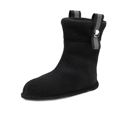 Abbildung von Ladeheid Kinder Gummistiefel Stiefelsocken mit Verschluss Wärmende Socken für Regenstiefel LA CA 01 03 04 (Schwarz, 28/29 EU)