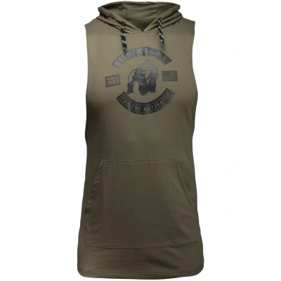 Abbildung von Gorilla Wear Lawrence Hooded Tank Top armeegrün Bodybuilding und Fitness Bekleidung Herren, 4XL, Army Green