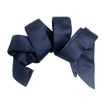 Abbildung von Maya Deluxe Women&#039;s Womens Ladies Satin Sash Waist Tie Ribbon Bow Accessory for Bridesmaids Bridal Wedding Prom Evening Occasion Belt, Navy, S M