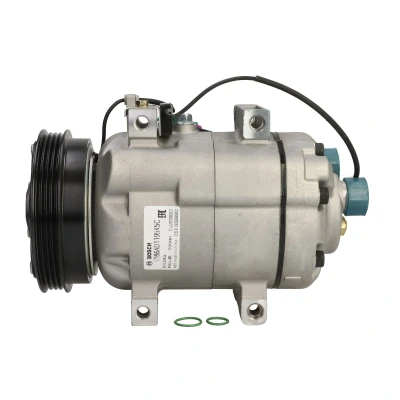 Abbildung von BOSCH 1 986 AD1 195 Kompressor 12V PAG 100 R134a mit Montageanleitung, Dichtring AUDI: A4 B5 Avant, Cabriolet B4, Saloon