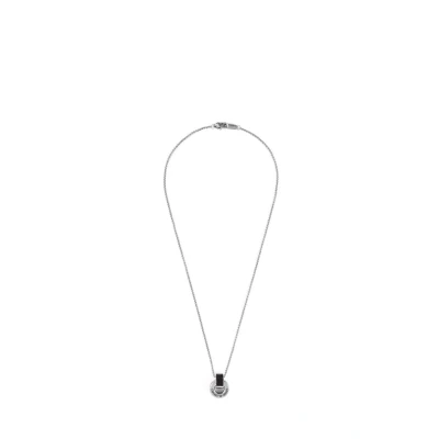 Abbildung von Emporio Armani Herren Edelstahl Halskette mit Karabinerverschluss, Sonic Silber