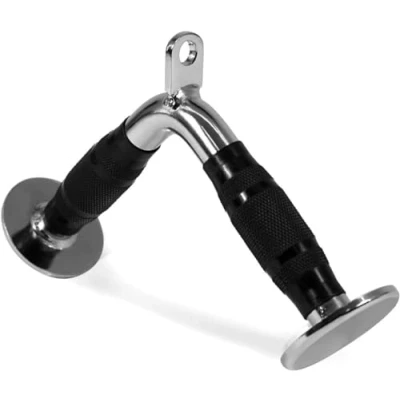Abbildung von Yes4All Unisex Erwachsene P5MV Lenker mit rutschfestem Gummigriff Kabelbefestigung unterstützt bis zu 400 kg (gummiert), Bar, F. V förmige Stange Gummi, Standard
