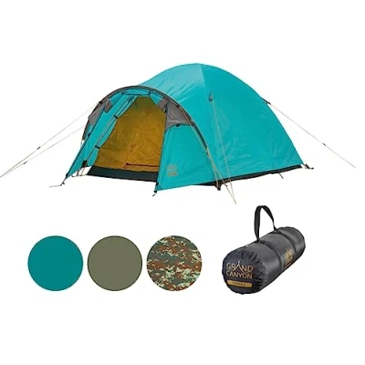 Abbildung von Grand Canyon Topeka 2 Kuppelzelt für Personen Ultra leicht, wasserdicht, kleines Packmaß Zelt Trekking, Camping, Outdoor Blue Grass (Blau)