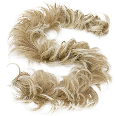 Abbildung von CAISHA XXL Haarteil Haargummi Hochsteckfrisuren Voluminös Gelockt Unordentlich Dutt Blond Mix HW11