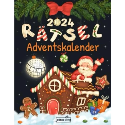 Abbildung von Rätsel Adventskalender 2024: 24 Tage festlicher Rätselspaß mit 72 Rätseln in großer Schrift Inkl. Sudoku, Kreuzwort &amp; Wortsuchrätseln