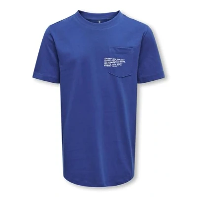 Abbildung von KIDS ONLY Jungen Kobmarinus S/S Tee Print Box JRS Noos T Shirt, Blue Quartz/Print:Skate, 134 140 EU