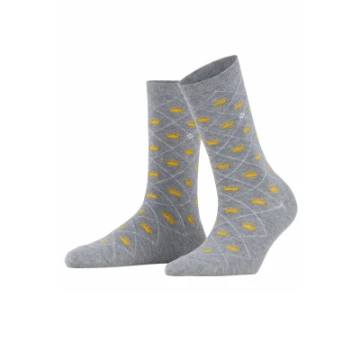 Abbildung von Burlington Crown Onesize Socken, Damen, Größe: 36/41, Light grey