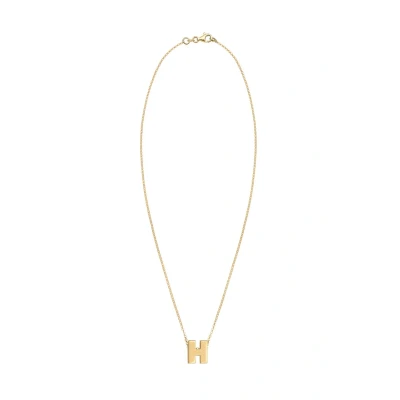 Abbildung von Elli Buchstabe H Initialen Trend Minimal Halskette goldcoloured, Damen, Größe: 45, Gold coloured