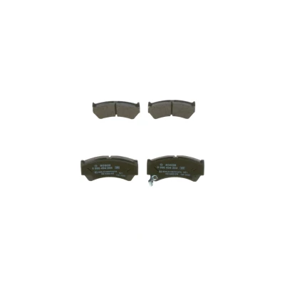 Abbildung von BOSCH 0 986 494 234 Bremsbelagsatz Low Metallic mit akustischer Verschleißwarnung Anti Quietsch Blech SUZUKI: Baleno I Hatchback