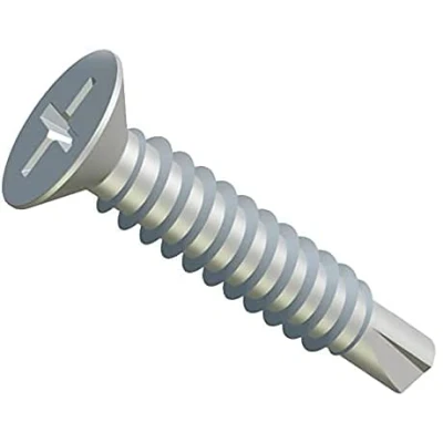 Abbildung von Metallschrauben Selbstschneidende Phillips Senkkopf Flachkopf Selbstbohrende Schrauben (100er Pack) Verzinkt für Metallbleche/Dach Fensterbefestigung Selbstschneidend DIN7504 P (3.9mm x 16mm)