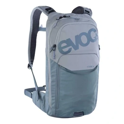 Abbildung von EVOC STAGE 6 Backpack, Fahrradrucksack (Brace link Schultergurte, Air flow contact system, PFC frei, leicht und kompakt, trekkingrucksack, ideal für Mountainbiker, One Size), Stone Steel