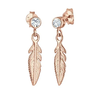 Abbildung von Elli Feder Ohrringe rosegoldcoloured, Damen, Größe: One Size, Rosegold coloured