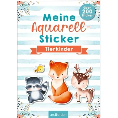 Abbildung von Meine Aquarell Sticker Tierkinder: Über 200 Stickersammlung für Tierfans ab 4 Jahren