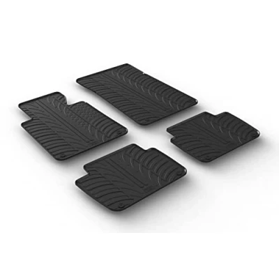 Abbildung von Gledring 0426 Fußmattensatz Gummi vorne und hinten 4 schwarz 750mm 550mm BMW: 3 Saloon, Touring