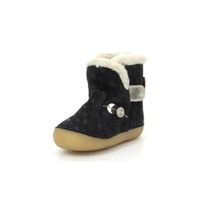 Abbildung von Kickers Baby Mädchen So Windy Stiefelette, Marineblau/goldfarben, 22 EU