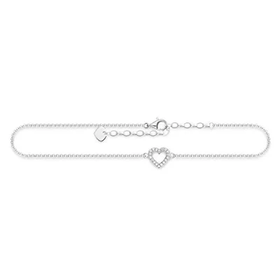 Abbildung von Thomas Sabo Damen Fußkettchen Herz 925 Sterling Silber AK0007 051 14 L27v