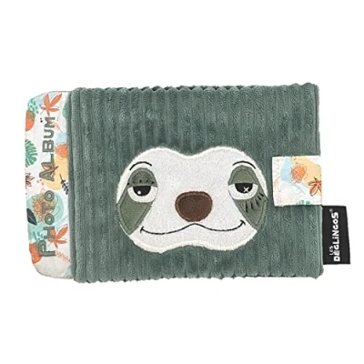 Abbildung von Les Déglingos 31833 Fotoalbum &quot;Chillos Le Fauleux&quot;, 10 Hüllen, Füllung aus Recyceltem Polyester, Grün, 20cm Länge, 23cm Breite, 2cm Höhe