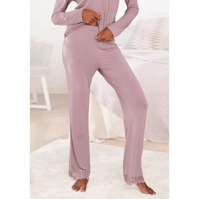 Abbildung von Lascana Nachtwäsche Hose, Damen, Größe: 32/34, Mauve