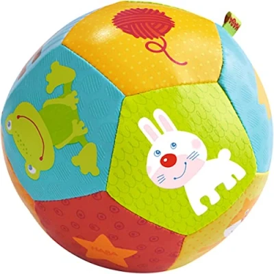 Abbildung von HABA Babyball Tiere Ball für Kinder ab 6 Monaten Weicher Greifball erstes Spielen &amp; Motoriktraining 1302484001