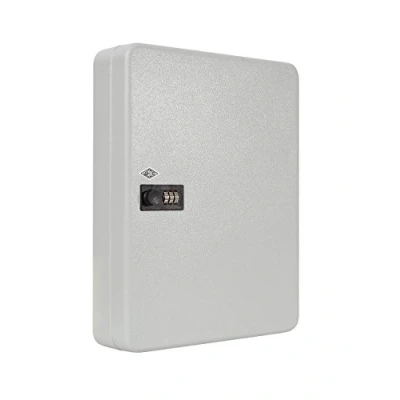 Abbildung von Wedo 10246037 Schlüsselschrank für 60 Schlüssel 3 Stelliges Zahlenschloss, individuell einstellbar 28, 8 x 9, 4 37, 0 cm, Pulverbeschichtetes Stahlblech, inkl. Befestigung, lichtgrau, Hellgrau