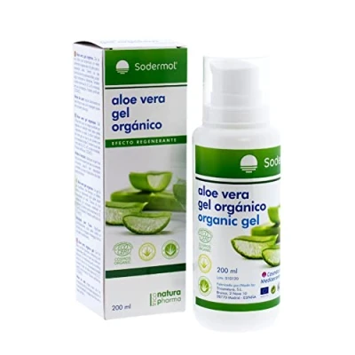 Abbildung von gel Creme Aloe Vera rein 100% Bio 200ml, ökologisch. Reines Gel, Feuchtigkeitsspender für die Haut, nach der Rasur, Haarentfernung, Sonne. 100 prozent (200 ml)