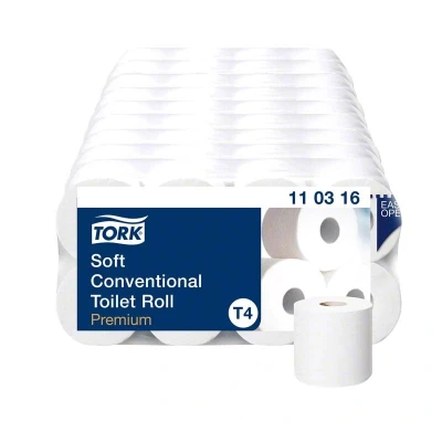 Abbildung von Tork Kleinrollen Toilettenpapier Premium 3 lagig 9 x 8 Rollen